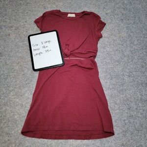 Urban Outfitters‎ XL Burgundy Red T-Shirt Dress Short Sleeve Casual